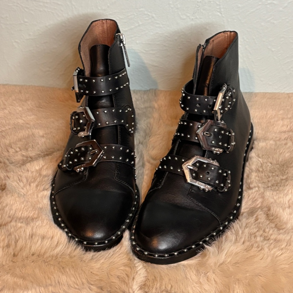 Gianni Rini Studded Booties‎ w/ Buckles Black Size 6 - Picture 6 of 15